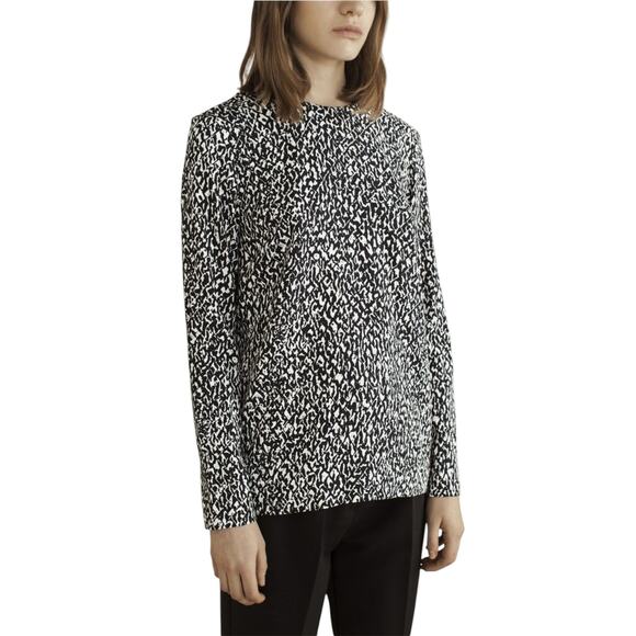 Marimekko Black Amalia Datsa Patterned Long Sleeve Blouse - Picture 1 of 12